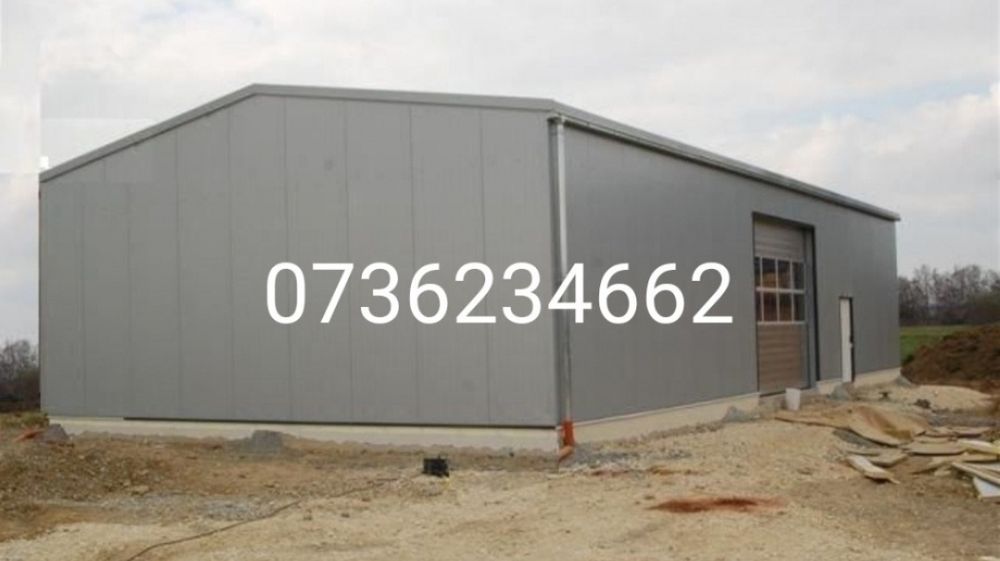 Vand hala metalica 12x20x4 inchisa cu panouri sandwich 14.000E