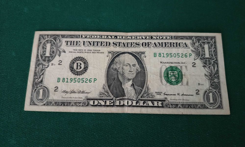 Bancnota 1$ dolar dollar colectionari rara 1999 Excelenta americana
