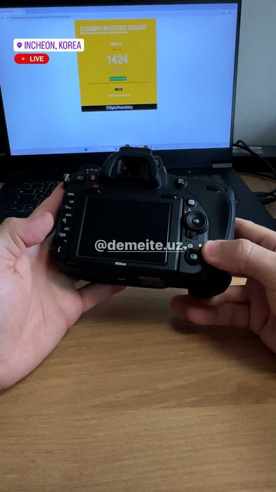 Nikon 750D Body. Probeg: 1.424. Holati: Ideal(Yengide)