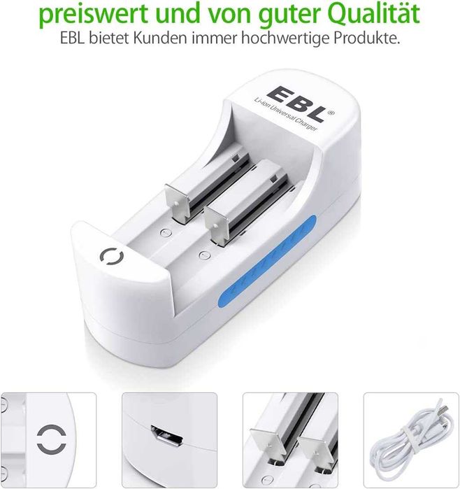 EBL Зарядно устройство за батерии и литиево зарядно устройство