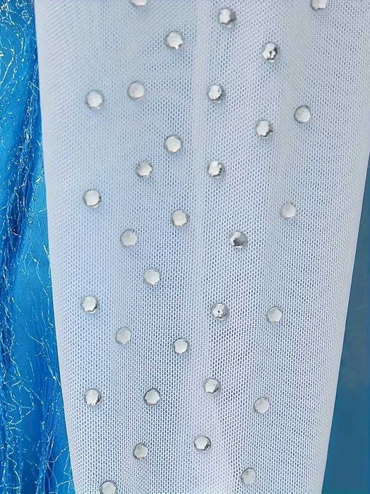 рокля на Елза от Фроузън с два подаръка светещ ластик и корона