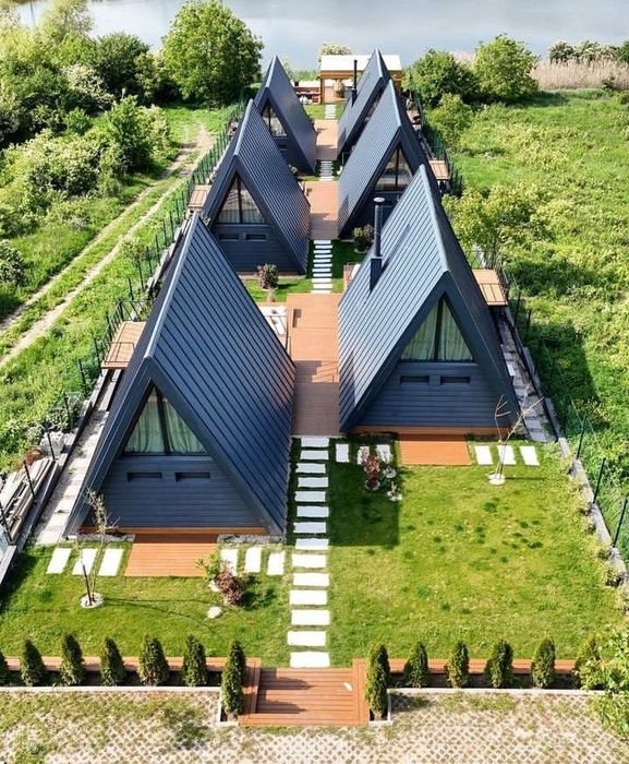 Мини-комплекс A-frame домов для бизнеса