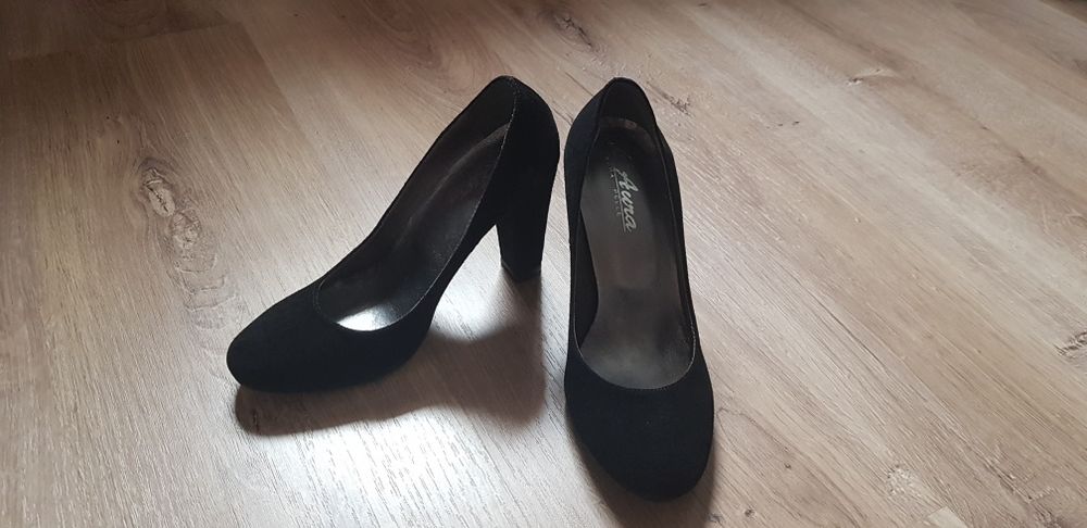 Pantofi cu toc piele naturală, mărimea 35