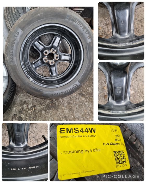Jante 17 țoli ~5x114,3 ~anv. Conti'215 60 R17~Renault Captur II