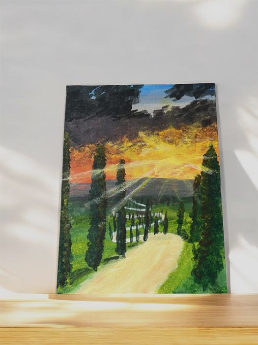 Ръчно направена картина с бои