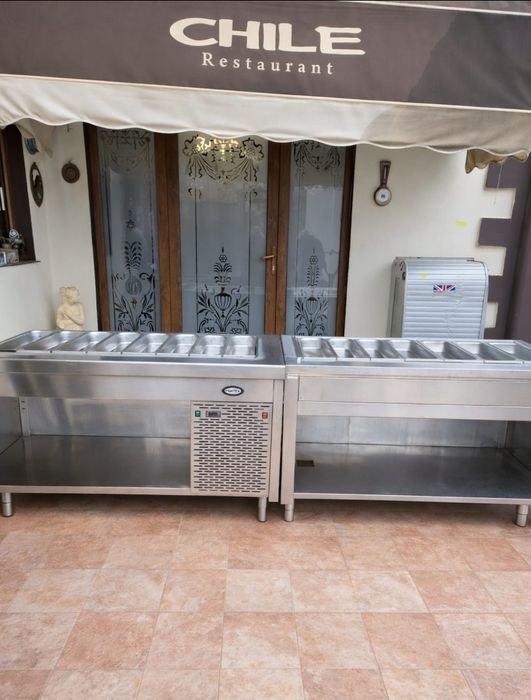Vitrină rece salate și masă caldă (bain marie)