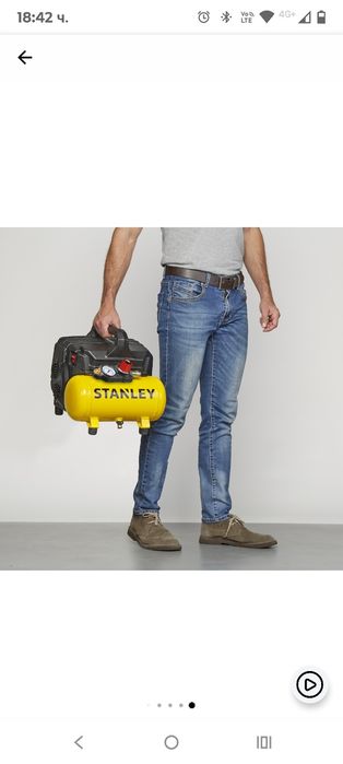 Компресор Stanley SILTEK DST 100/8/6, 1 к.с., 230 V, 2 цилиндъра, 6 л