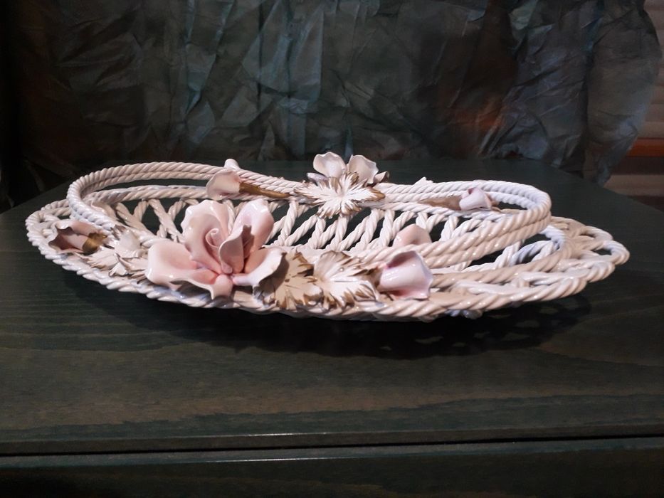 Фруктиера / Бонбониера керамика Capodimonte - Каподимонте / Италианска