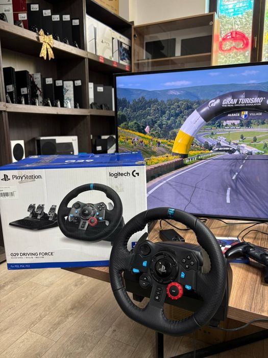 Игровой руль Logitech G29 для PS3/PS4/PS5/ПК, с коробкой