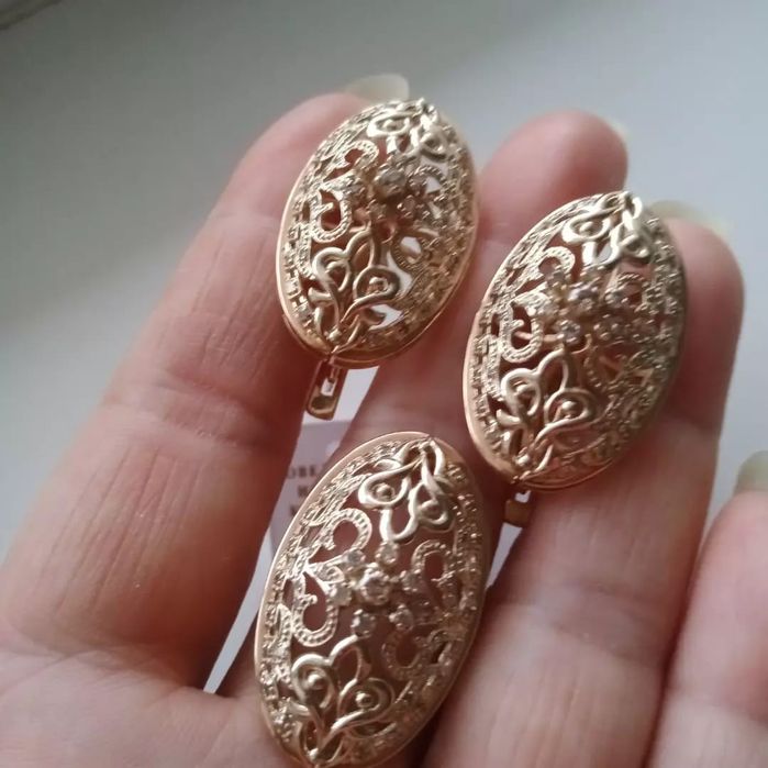 Бриллиантовый набор 583 пробы.СССР.