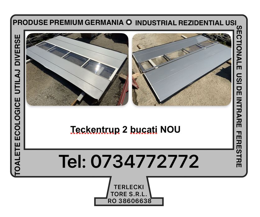 USA SECTIONALA INDUSTRIALA poarta  hala  H 283 x L 454 NOU  Teckentrup