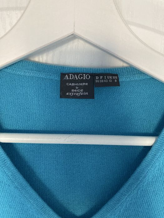 Adagio оригинален пуловер кашмир и коприна