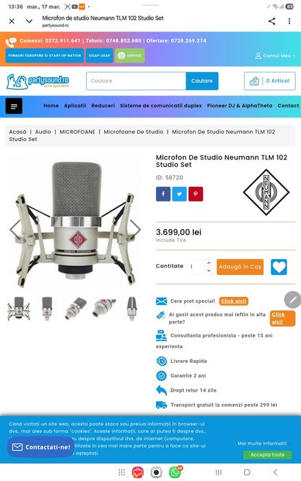 Microfon studio TLM 102