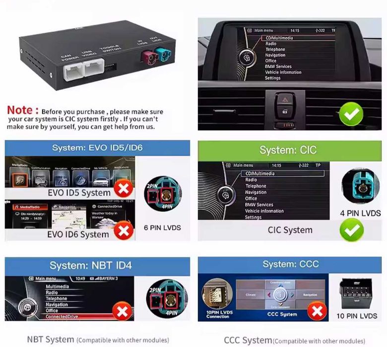 Безжичен модул Wireless Apple CarPlay и Android Auto BMW CIC/NBT F30 F31 F32 F10 F25 F26 X5 E70 F15 WAZE YouTube карплей БМВ Ф10 Ф11 Ф30 Ф31 Ф34 Ф32