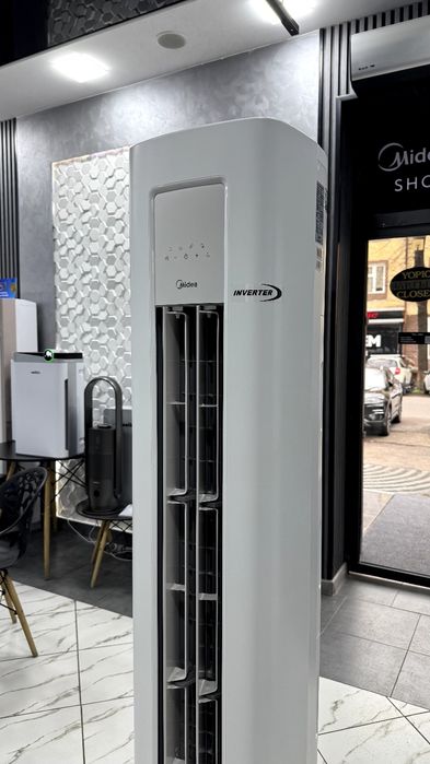 Колонный кондиционер Midea с искуственным интелектом. Kondisaner kansa