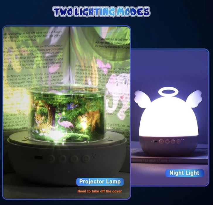 Diboniur Proiector de lumină de noapte pentru bebeluși