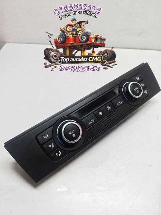 Panou clima Bmw Seria 3 E90 E91 E92 E93 6411 9182287 01 climatronic Seria 1 E87 E81 E88 comanda AC aer conditionat