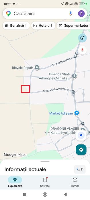 Teren intravilan 2000 mp Dascălu, gaze și curent, acte la zi