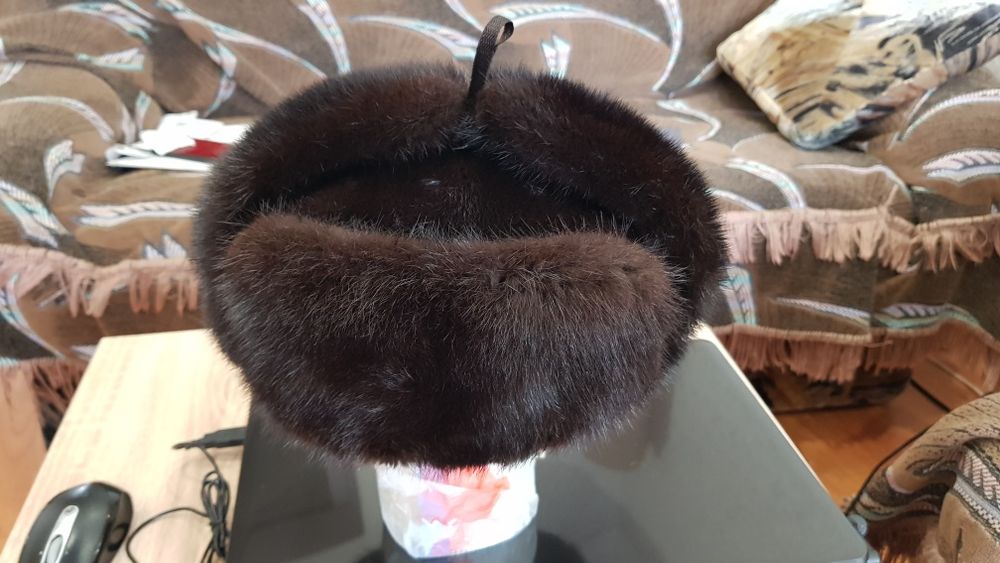 Шапка-ушанка норковая