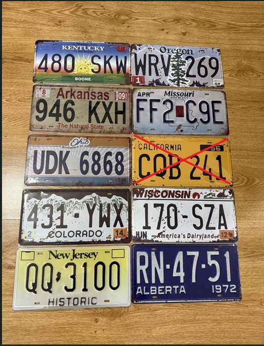 Американски регистрационни номера - РЕПЛИКА.