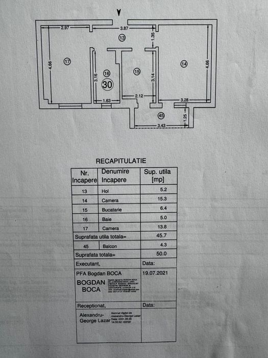 Apartament doua camere, decomandat, Contemporan Homes Păcurari.