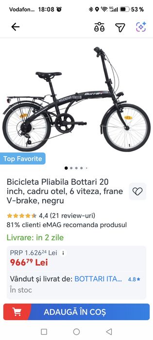 Bicicleta pliabila adulți