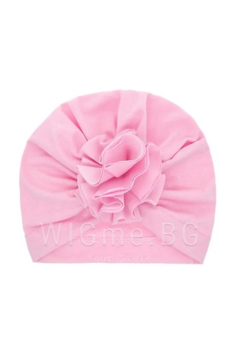 Бебешки тюрбан, едноцветен розичка