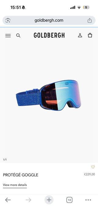 Дамски ски каска и очила Goldbergh