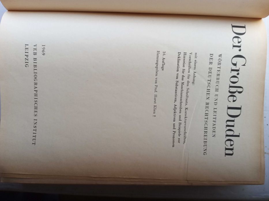 Голям правописен речник на немския език-1969г.