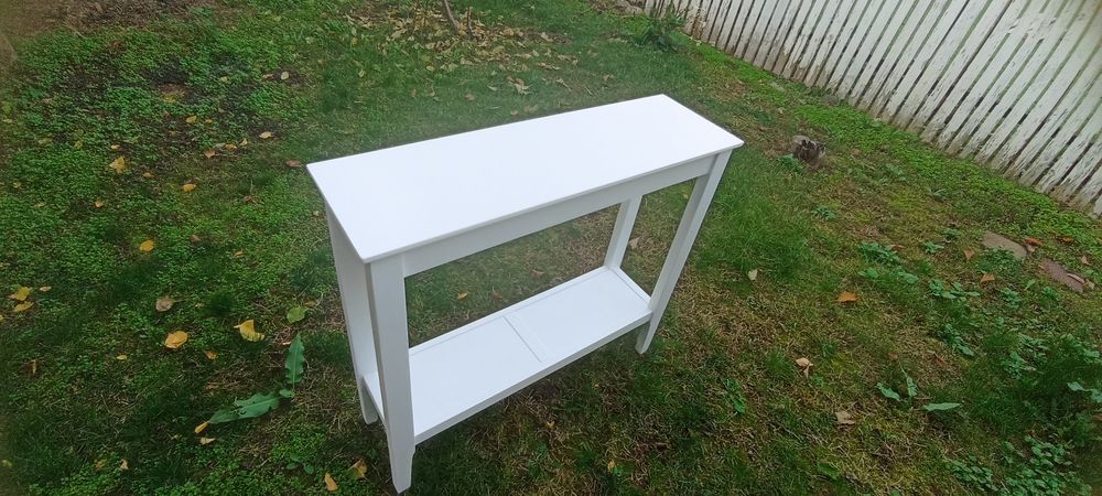 Masă comodă lemn mdf albă nouă