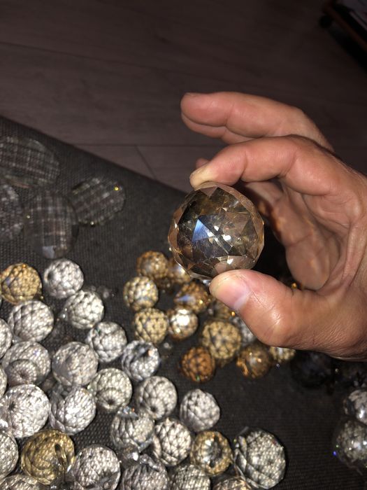 130 Piese cristal restaurat lampa/ candelabru