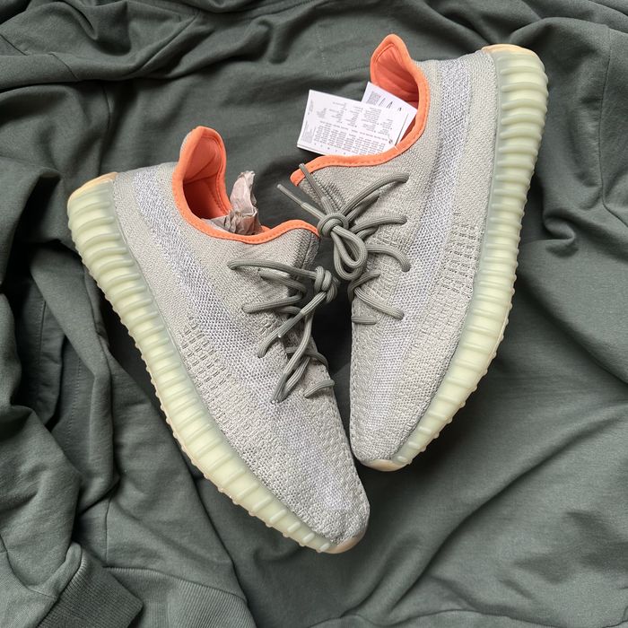 Pantofi Sport Adidas Yeezy 350 Desert Sage Verde Orange 100% Originali