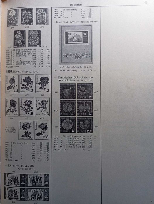 Антикварен каталог. Briefmarken - katalog Zumstein Europa 1971