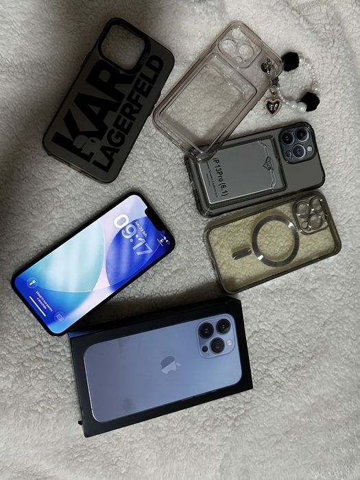 Iphone 13 Pro Blue Sierra 256gb Pretul este negociabil +4 huse cadou