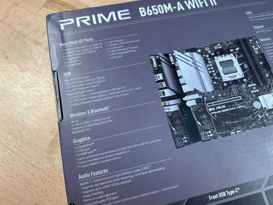 Placă de bază ASUS PRIME B650M A WIFI II AM5 DDR5 nouă