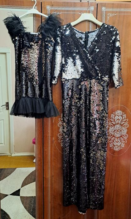 Шикарное платье в пайетках