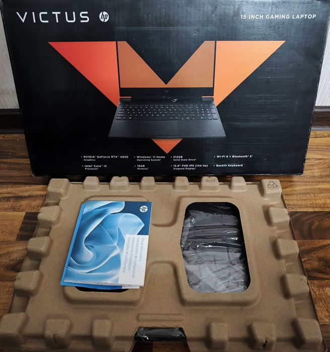 Hp victus.RTX4050/16gb OZU/Core i5 13420h/512gb ssd/15.6"IPS FHD 144hz