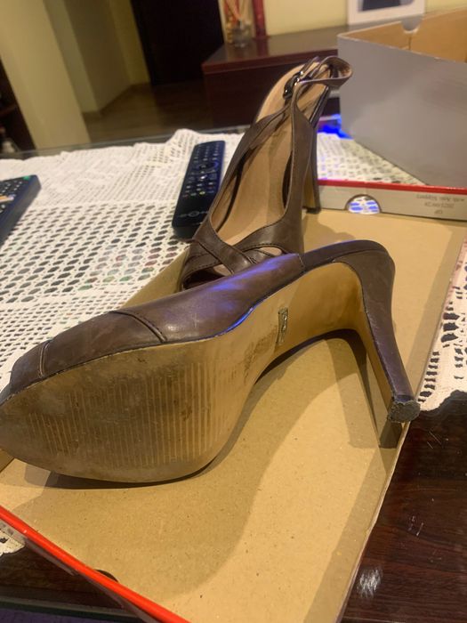 Дамски обувки  от естествена кожа - кафяви