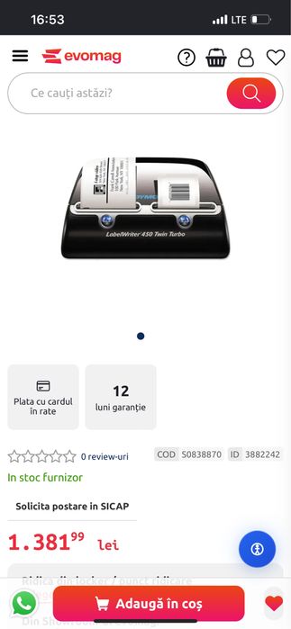 Sistem de Etichetare Dymo LabelWriter 450 Twin Turbo