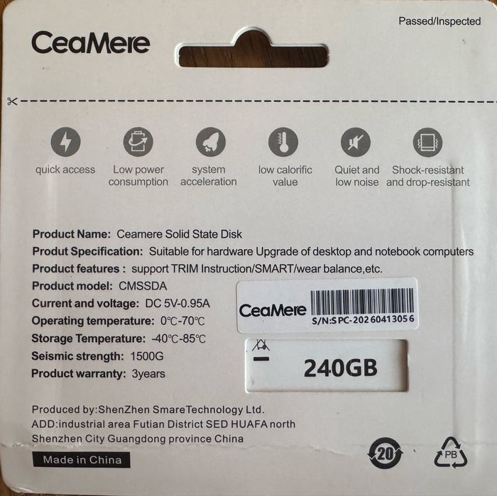 Продам ssd новый диск