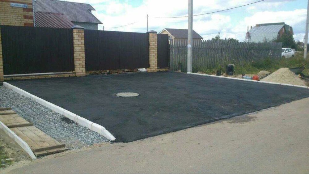 Укладка брусчатки, Асфальтирование территории