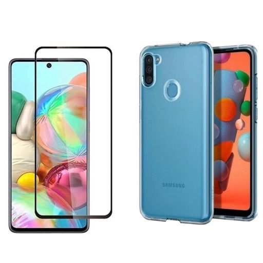 Samsung A21s/A23/A34/A25/A24/A26/A36/A37 Husa Silicon Clear Black Guard + Folie Sticla Curba