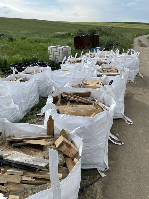 Lemne de foc taiate si bagate in bigbag