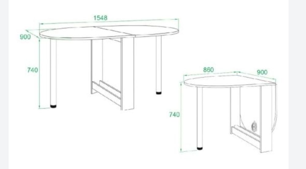 Раскладной Стол-тумба