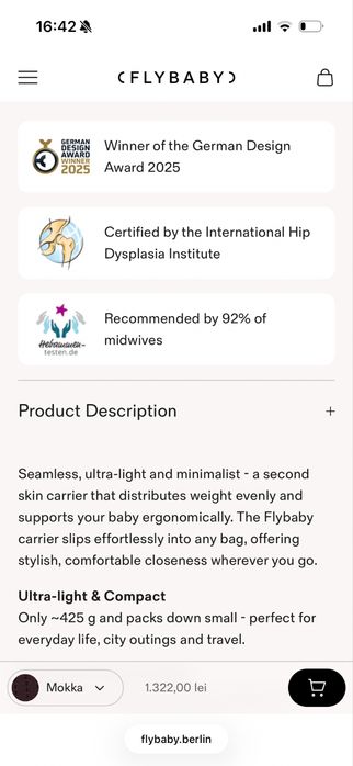 Marsupiu ergonomic Flybaby