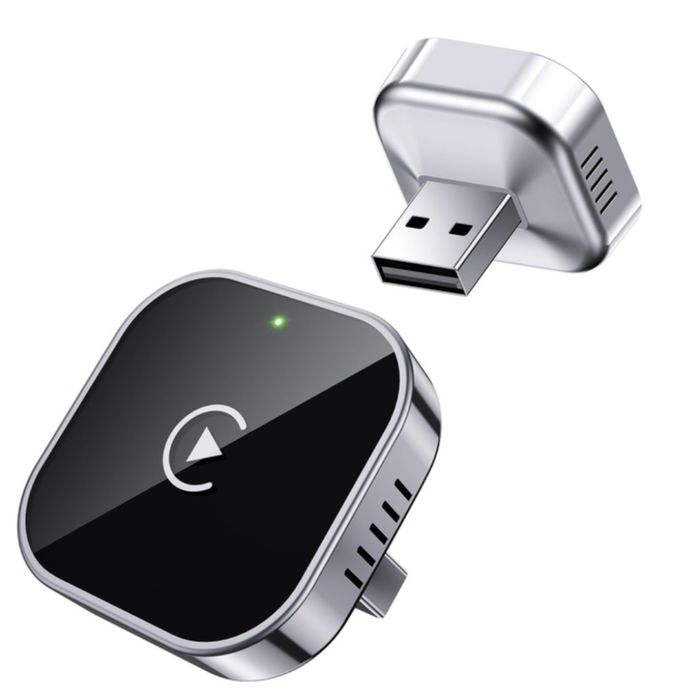 Безжичен адаптер Wireless CarPlay & Android Auto – Plug & Play, Bluetooth 5.0, USB/USB-C