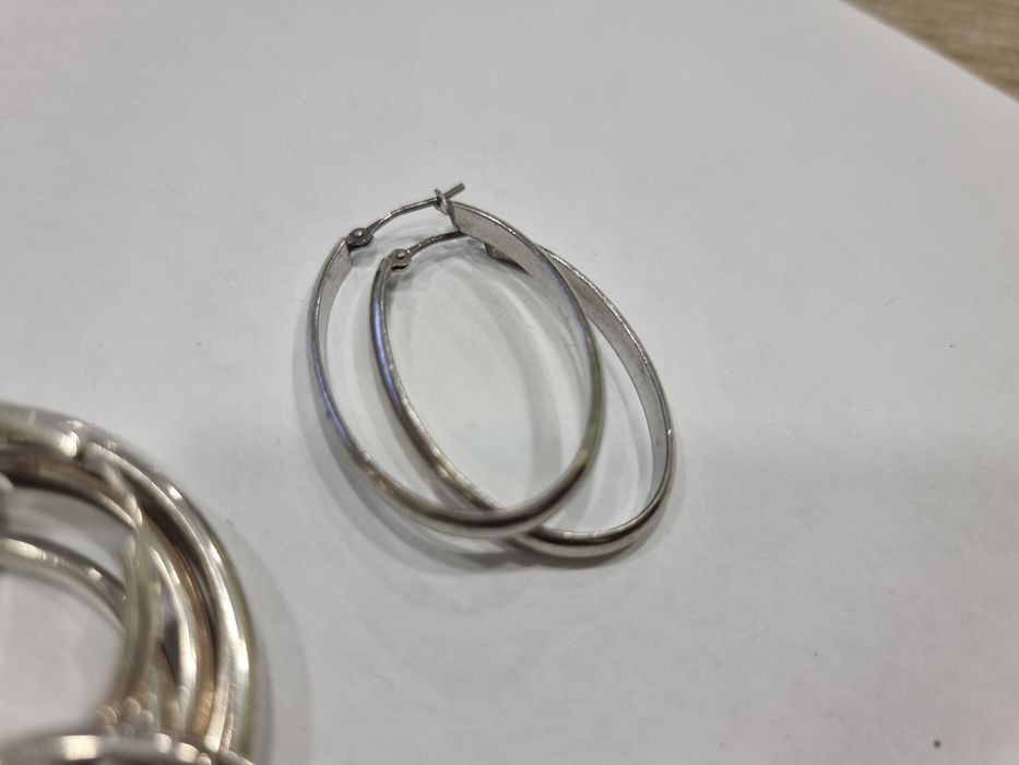 Сребърни обеци, хълки различни размери