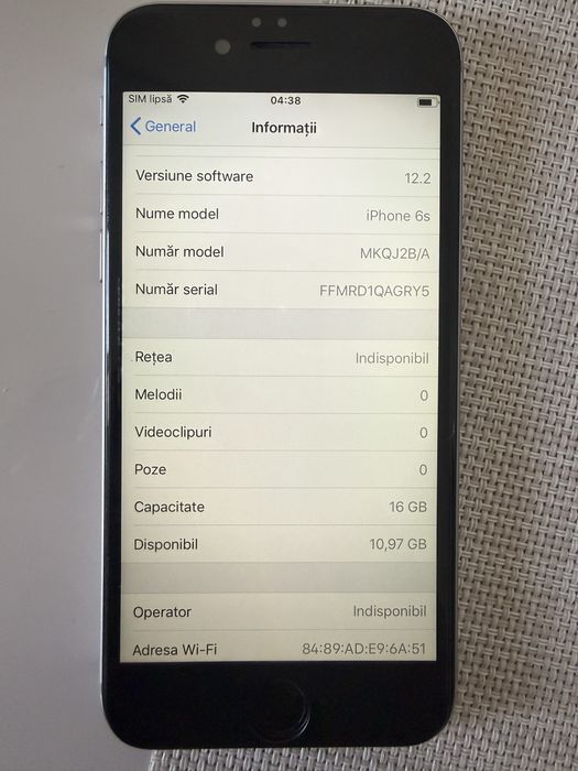 iPhone 6S spatiu 16 GB