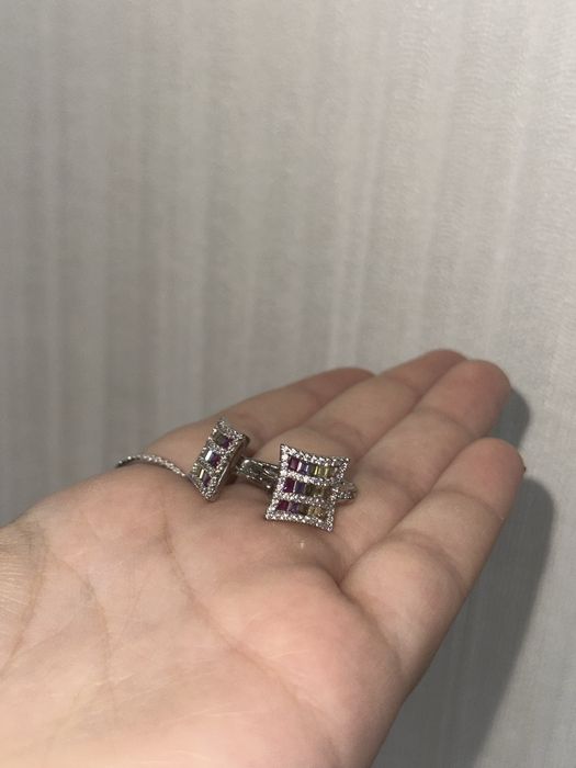 Сережки серебро 925