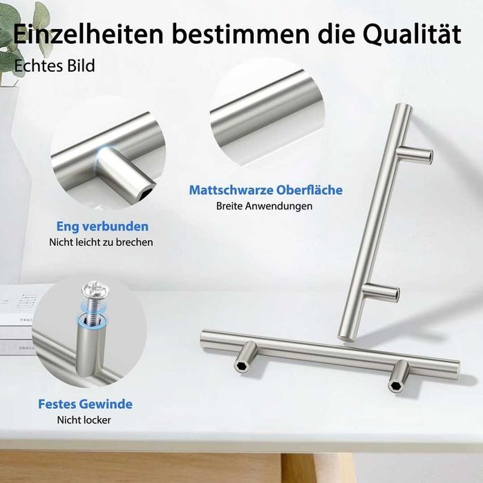 Set 15 mânere mobilier inox argintii 76 mm ARANA